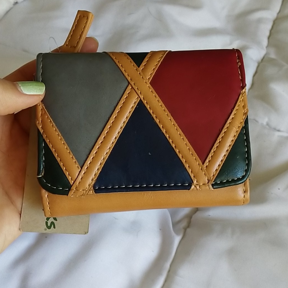Nwt Clark's Patchwork Multicolor Leather Wallet - image 1
